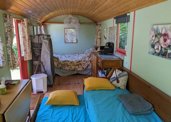 Rosa The Cosy - Gypsy Wagon - Shepherds Hut, River Views Off-grid Eco Living *